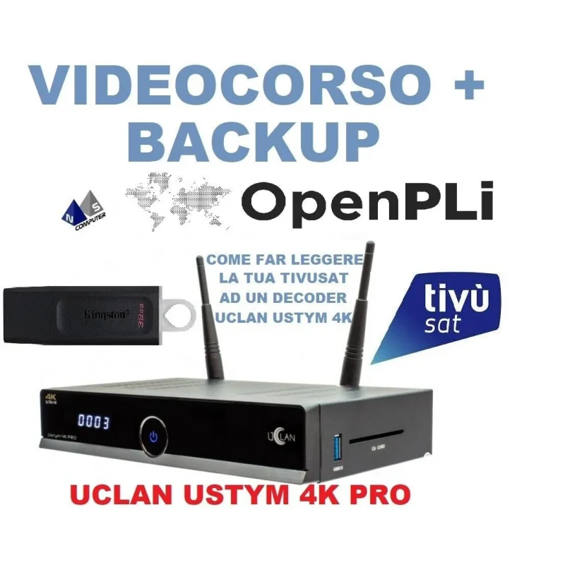 Backup OpenPLI Configurata TivùSat per Uclan Ustym 4K Pro su PenDrive